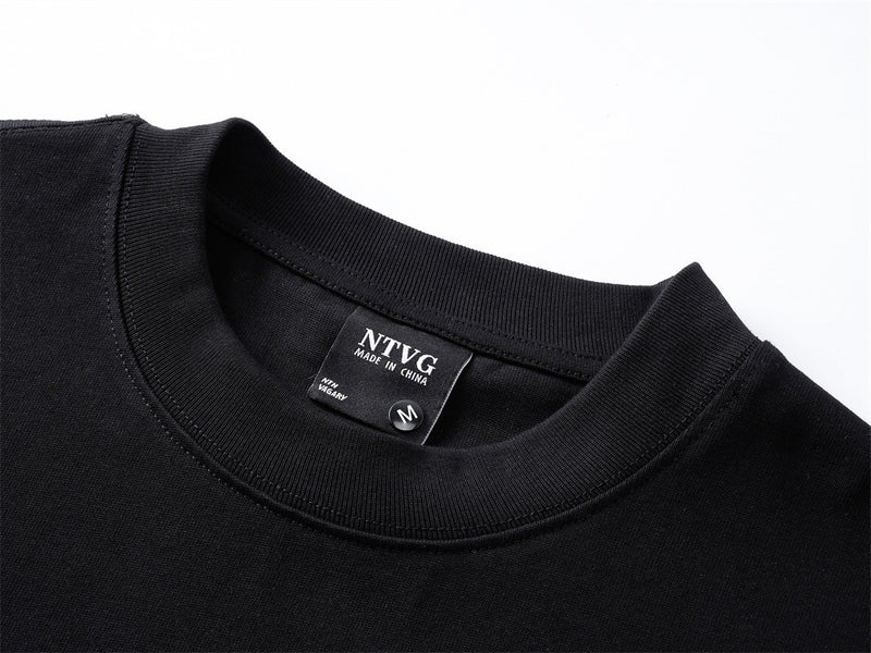 Long Sleeve Graphic Script Print T-Shirt – Oversized Crewneck