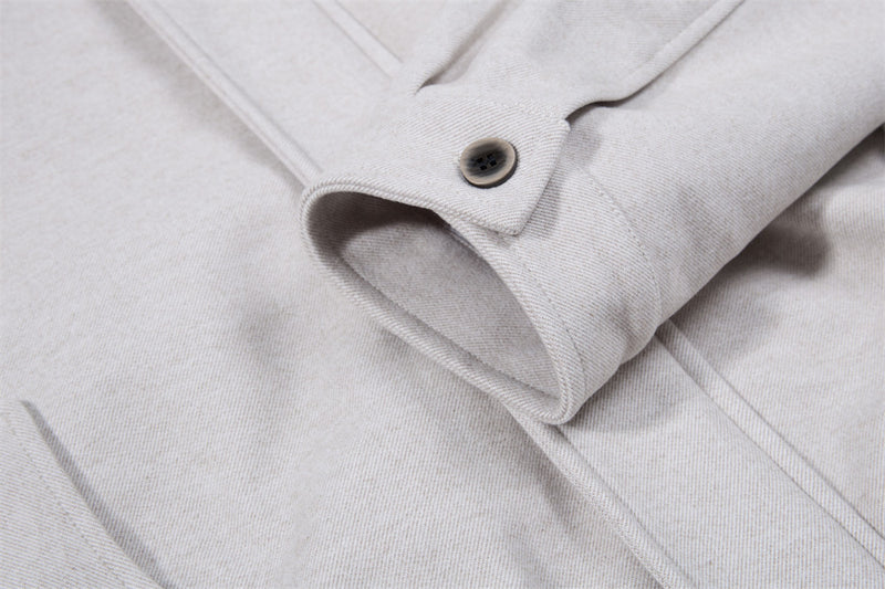 Blouson bomber homme court à col montant – Coupe décontractée, gris clair