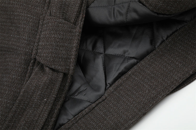 Men's Oversized Cotton Jacket with Detachable Faux Fur Collar
