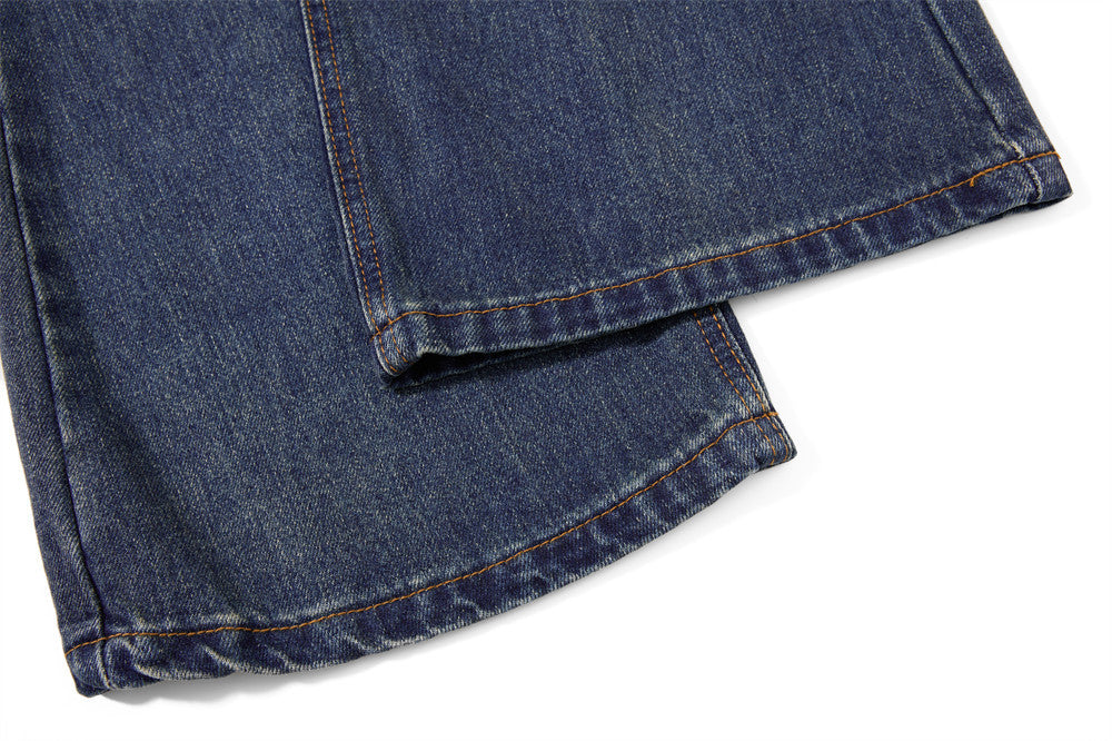 Vaqueros acampanados de pierna ancha para hombre – Denim vintage lavado y desgastado