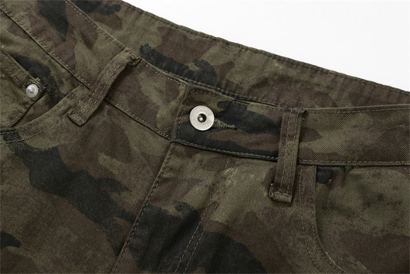 Men's Camouflage Flare Pants – Relaxed Fit Bell Bottom Trousers