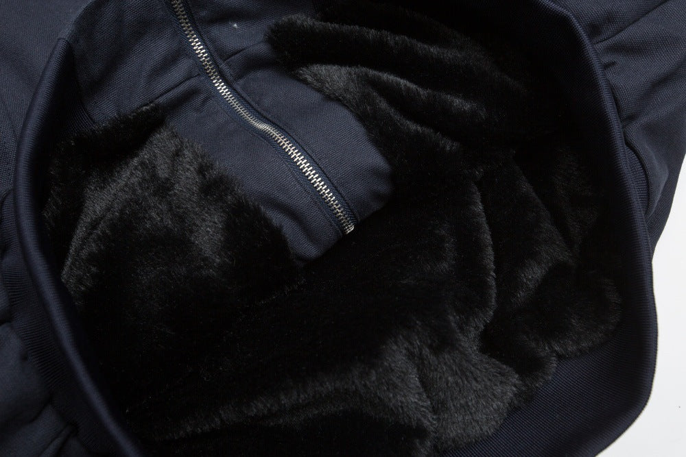 Oversized Hooded Bomber Jacket with Sherpa-Lined Hood & Decorative Buttons