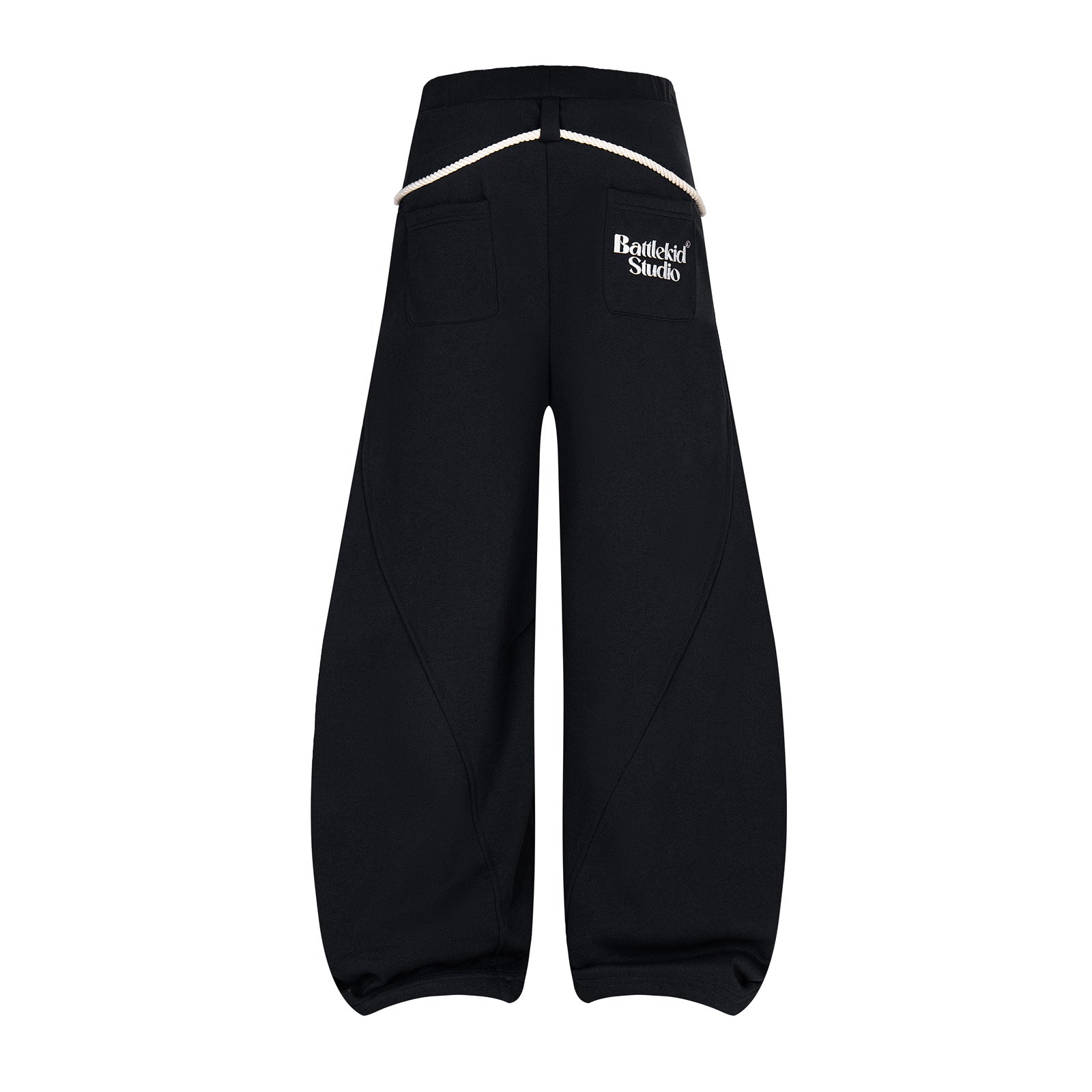 Wide-Leg Sweatpants with Rope Drawstring – Oversized Retro Streetwear Trousers