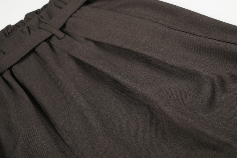 Wide-Leg Tailored Shorts with Belt – High Waist Pleated Bermuda
