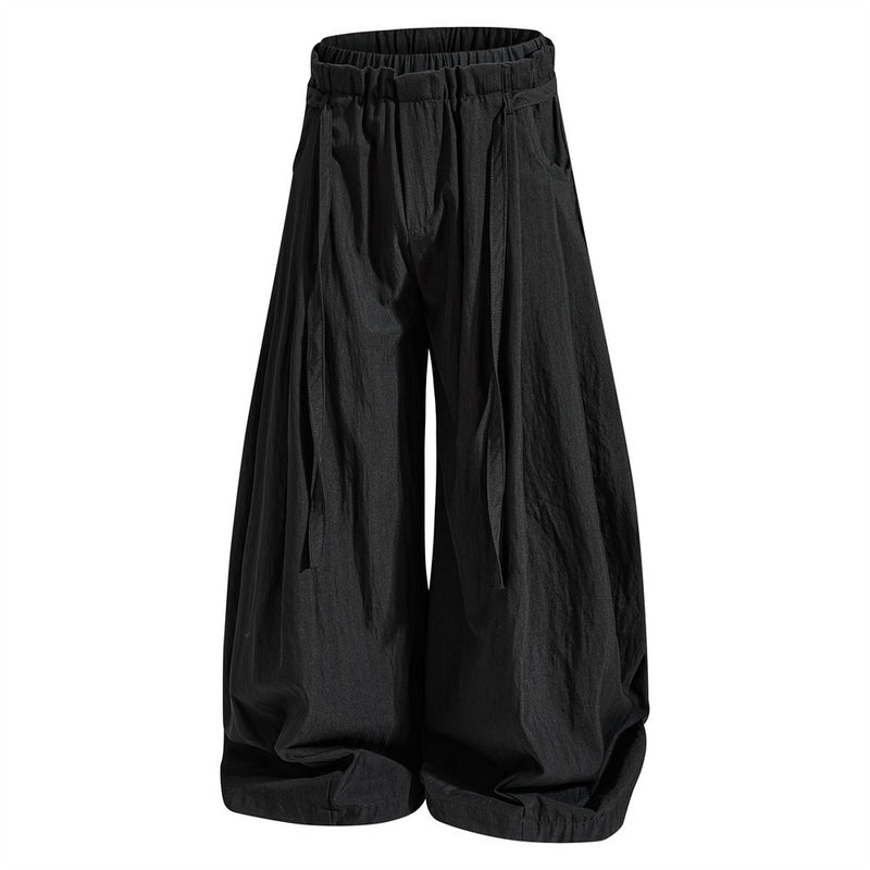 Hose mit weitem Bein und Bundfalten – Herrenhose mit elastischem Bund und Ballon-Schnitt