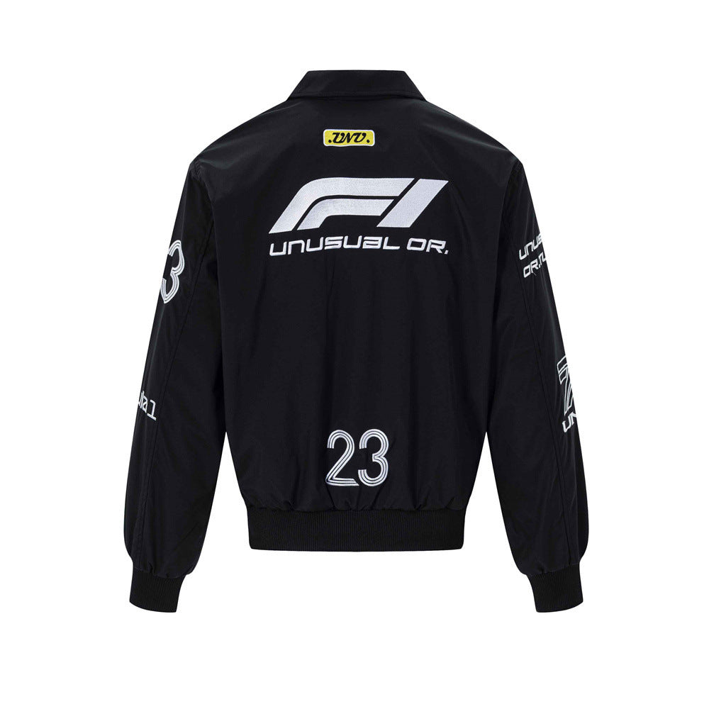Zip Up Jacket Men – F1 Racing Graphic Oversized Bomber Jacket