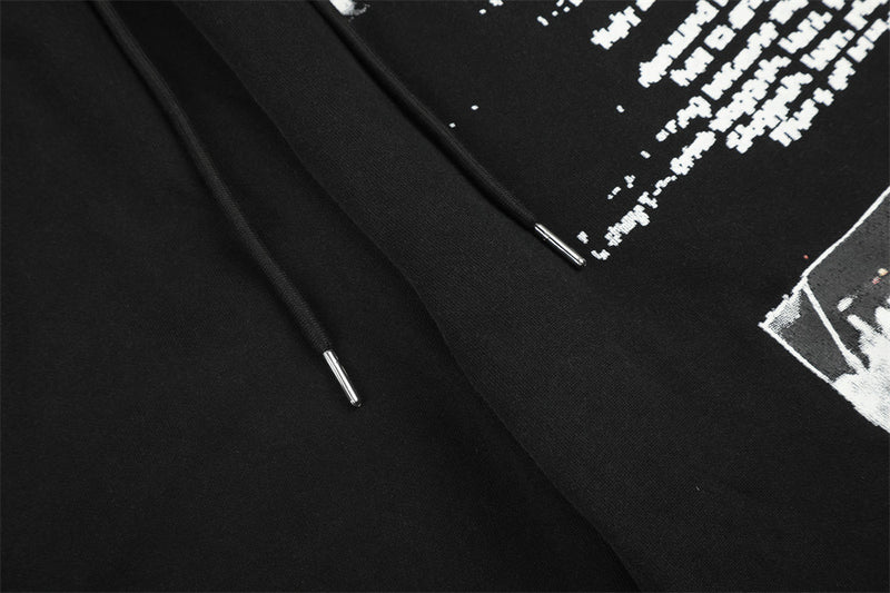 Wide-Leg Graphic Sweatpants – Baggy Fit with Letter Print & Elastic Waist