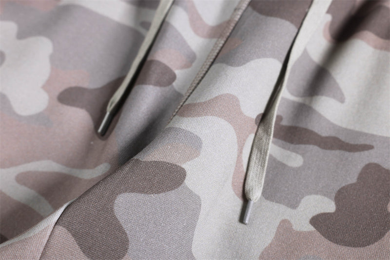 Camo Wide-Leg Sweatpants – Relaxed Fit Drawstring Joggers