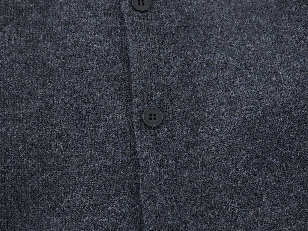 Gilet-pull boutonné oversize en maille pour homme