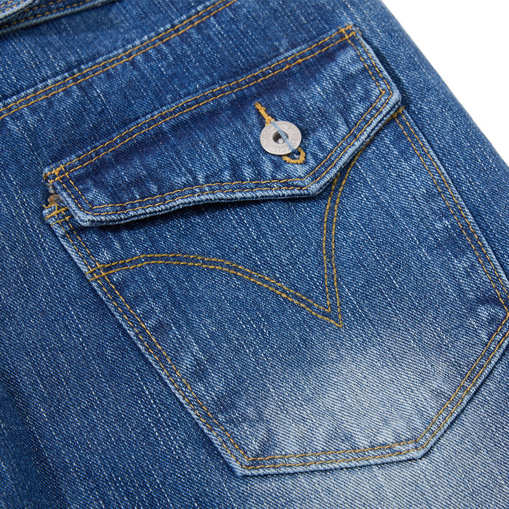 Men's Washed Distressed Flare Jeans – Wide Leg Relaxed Fit Denim
