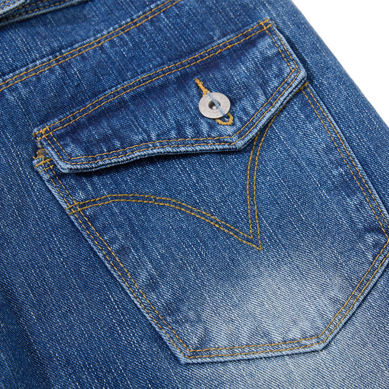 Men's Washed Distressed Flare Jeans – Wide Leg Relaxed Fit Denim