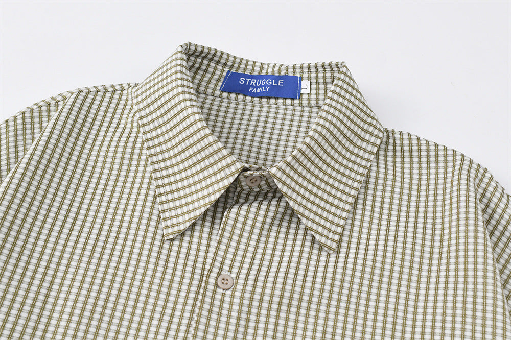Men's Plaid Long Sleeve Oversized Button-Up Shirt
