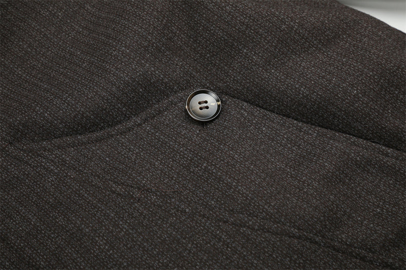 Men's Oversized Cotton Jacket with Detachable Faux Fur Collar