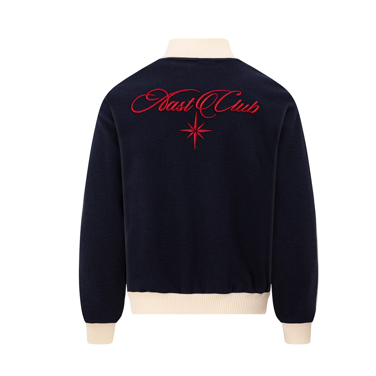 Veste de survêtement en maille gaufrée Nast Club avec logo brodé et manches rayées