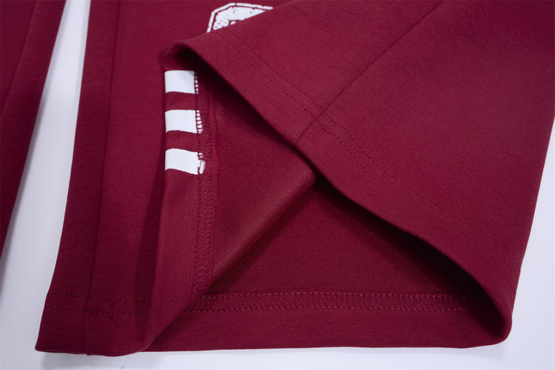 Wide Leg Sweatpants with Stripe & Mellifluous Graphic Print