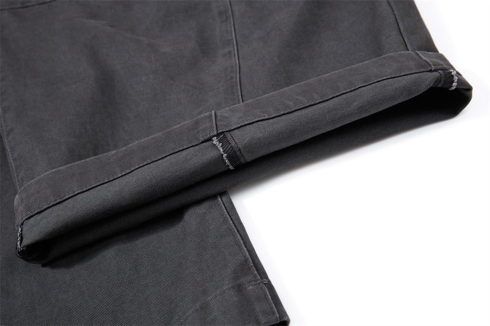 Baggy Cargo Pants Mens Wide-Leg Barrel Fit Vintage Washed Trousers