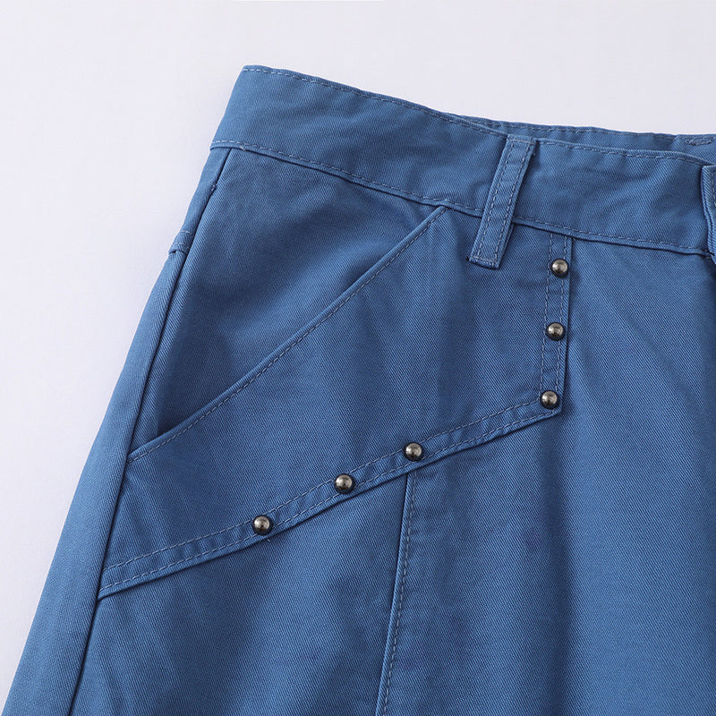 Men's Wide-Leg Cargo Pants – Relaxed Fit Multi-Pocket Workwear Trousers