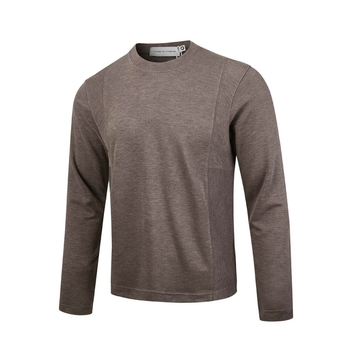 Men's Long Sleeve Crew Neck Shirt – Relaxed Fit Solid Tee