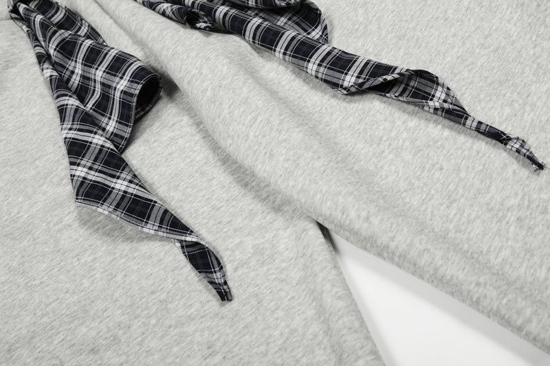 Wide-Leg-Sweatpants mit Karoband – Oversized-Hip-Hop-Barrel-Pants