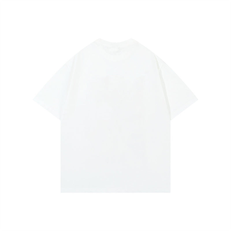 Oversized Portrait Graphic Tee – Washed Cotton Crew Neck Short Sleeve T-Shirt