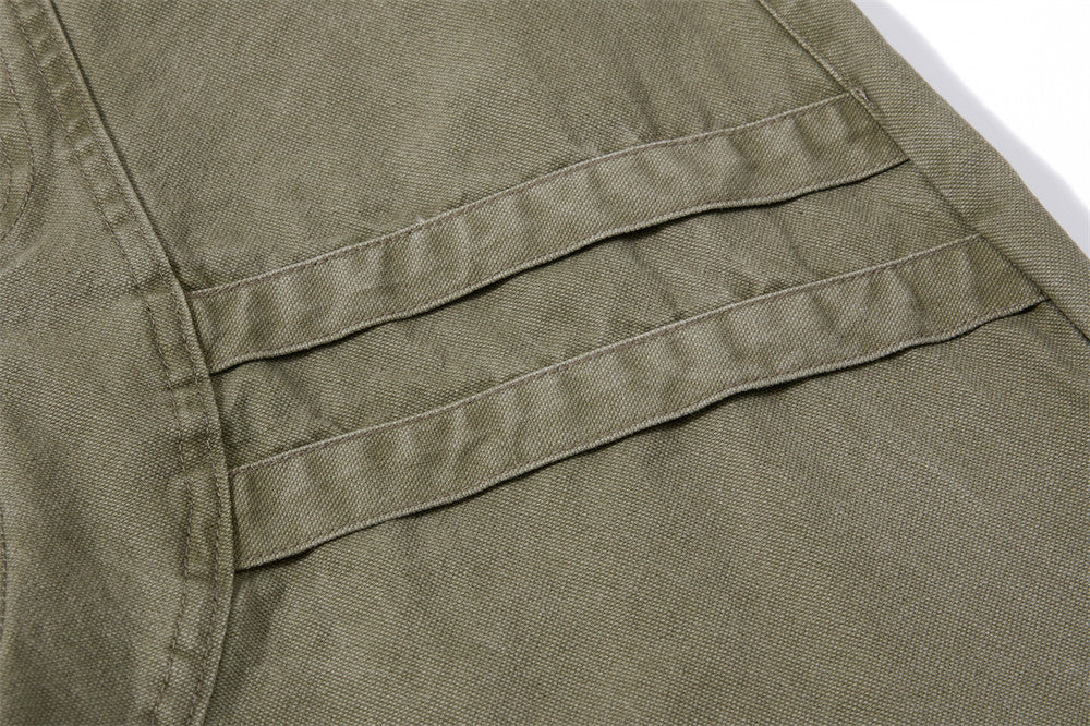 Wide-Leg Cargo Pants – Baggy Fit with Pleated Panels & Utility Pockets