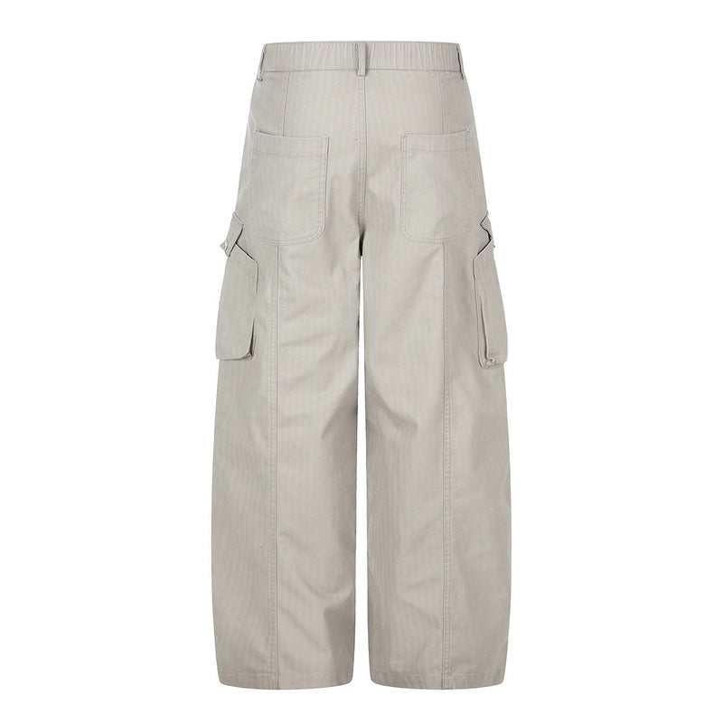 Wide-Leg Cargo Pants – Multi-Pocket Relaxed Fit Trousers