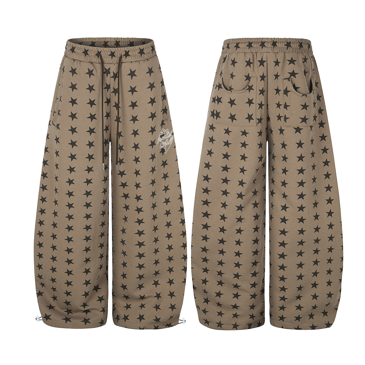 Wide-Leg-Sweatpants mit Sternprint – Relaxed Fit im Hip-Hop-Stil