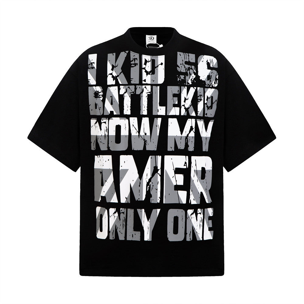 Battlekro Graphic Oversized T-Shirt – Men's Hip Hop Street Style Tee