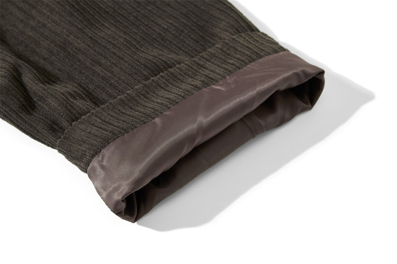Chaqueta corta con cremallera y cuello alto - Corte holgado y textura de canalé