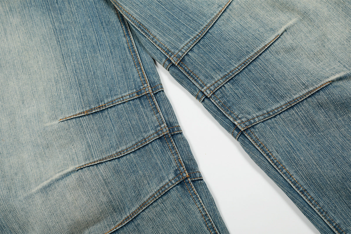 Hellblaue Baggy-Jeans für Herren – Wide-Leg-Denim mit Vintage-Waschung