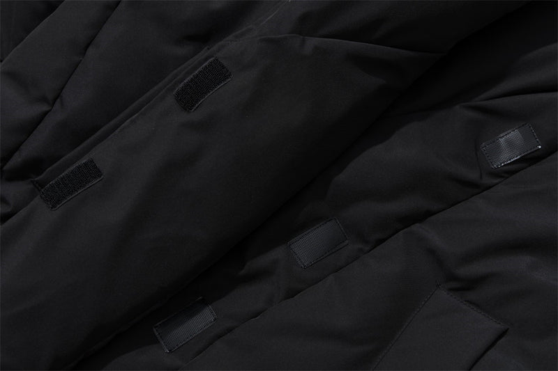 Men's Winter Puffer Jacket – Asymmetric Wrap Collar, High-Neck Quilted Coat in