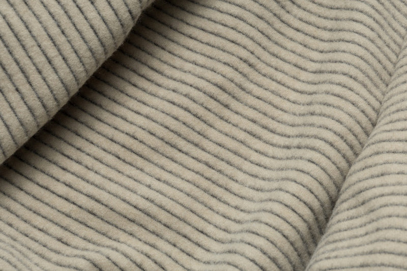 Sudadera con capucha y cremallera de rayas con orejas de conejo — Cárdigan reversible de doble cara