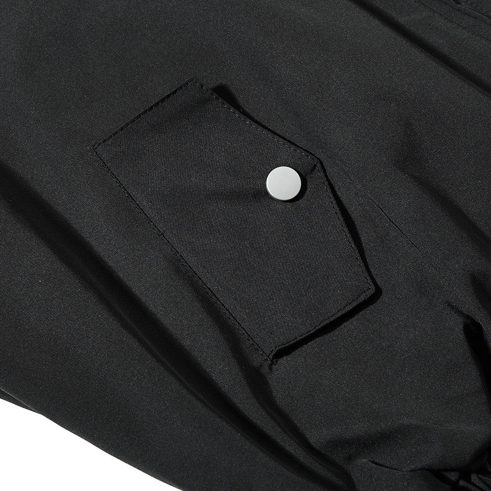 Veste cargo homme oversize à col montant et manches froncées