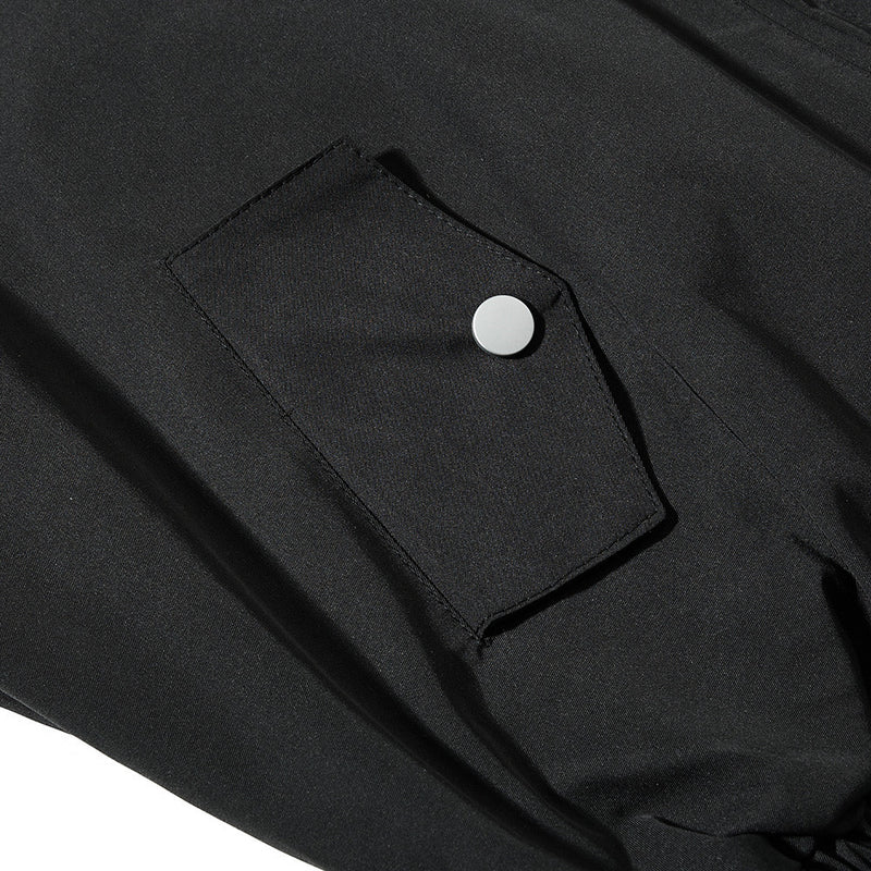 Veste cargo homme oversize à col montant et manches froncées