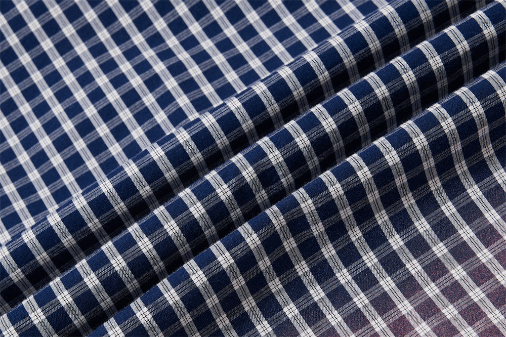 Camisa de manga larga con degradado de cuadros – Corte oversize con estampado de letras