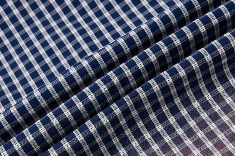Camisa de manga larga con degradado de cuadros – Corte oversize con estampado de letras