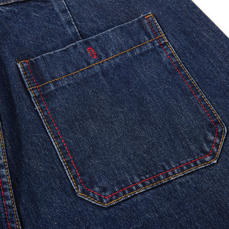 Wide-Leg-Barrel-Jeans für Herren – Deconstructed-Denim im High-Street-Stil mit Kontrast