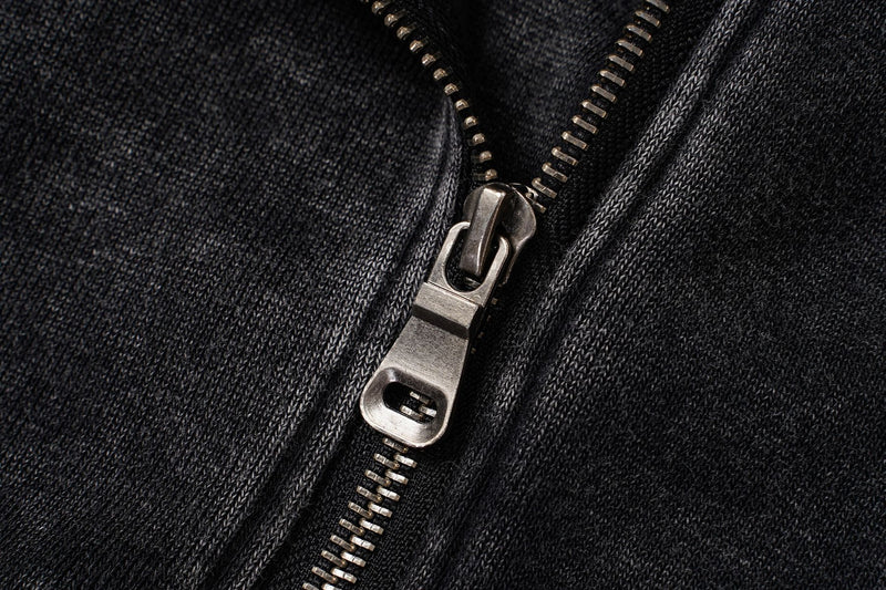Oversized Acid Wash Zip-Up Hoodie – Deconstructed Streetwear Design