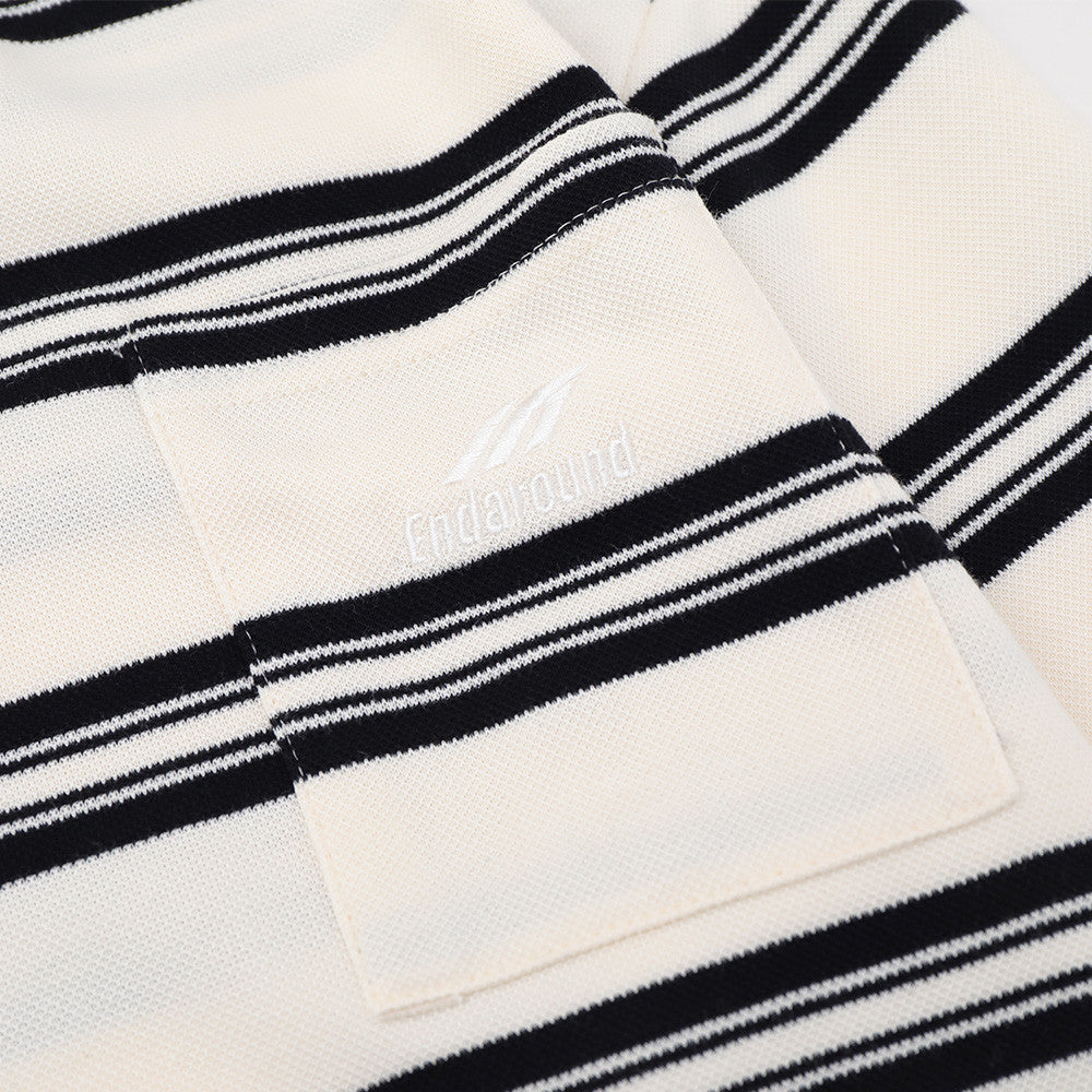 Striped Long Sleeve T-Shirt Men's Oversized Crew Neck Relaxed Fit