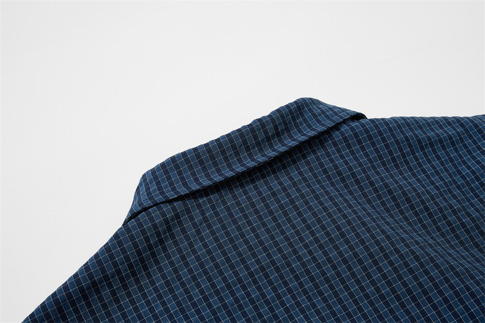 Mens Plaid Suit Jacket Oversized Harrington Streetwear Coat