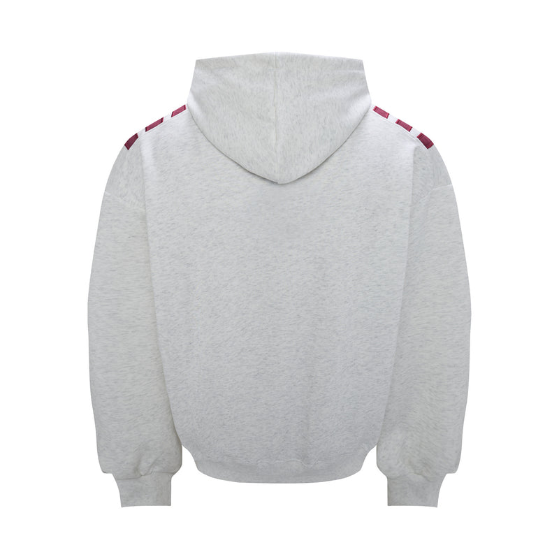 Sweat à capuche oversize à patch étoile et rayures contrastantes aux épaules