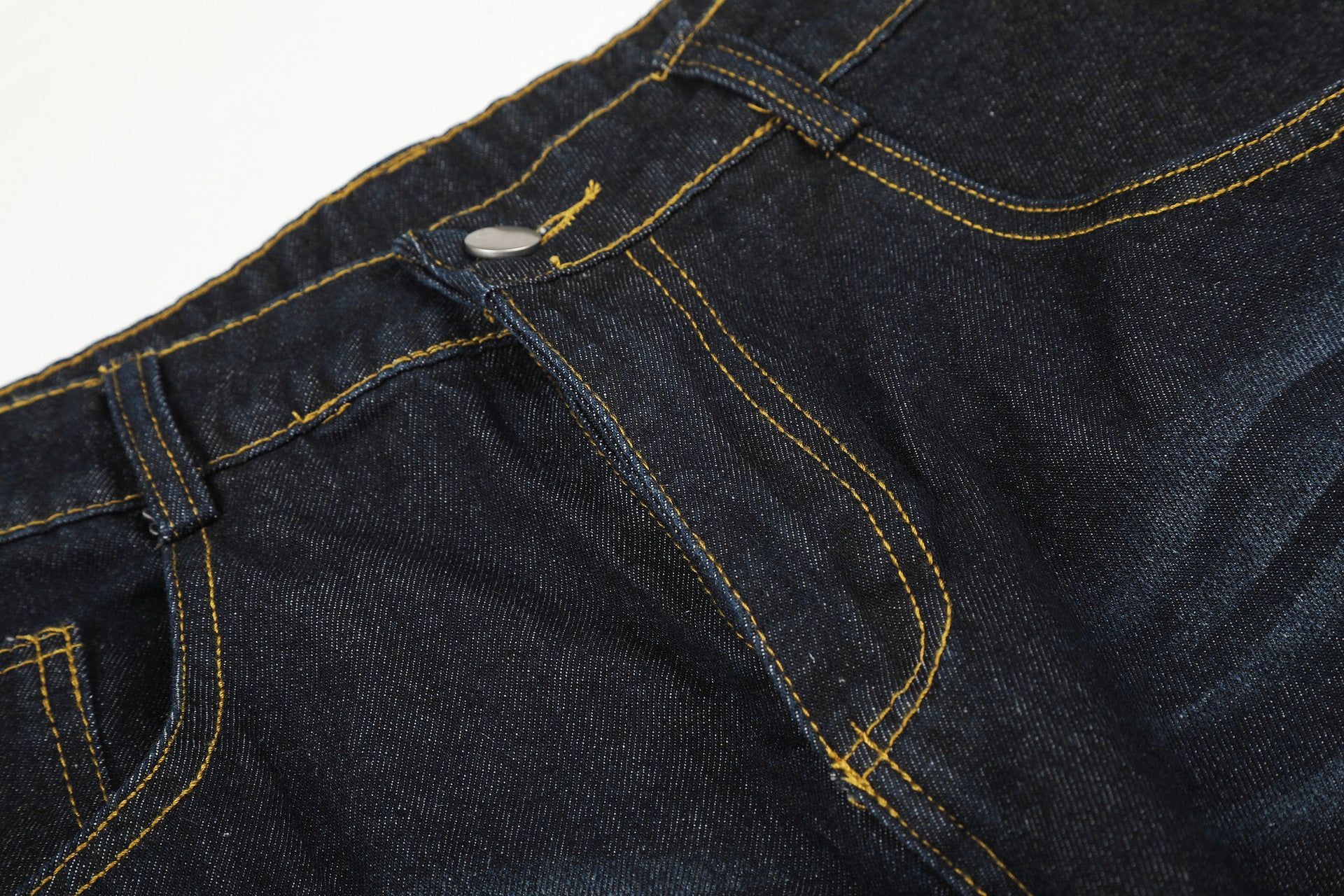 Jean baggy délavé clair – Denim à jambes larges avec imprimé Union Jack