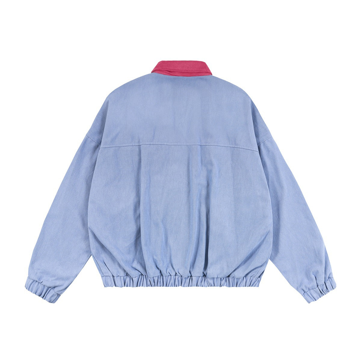 Veste Harrington rétro color block – Veste de travail zippée à col contrastant