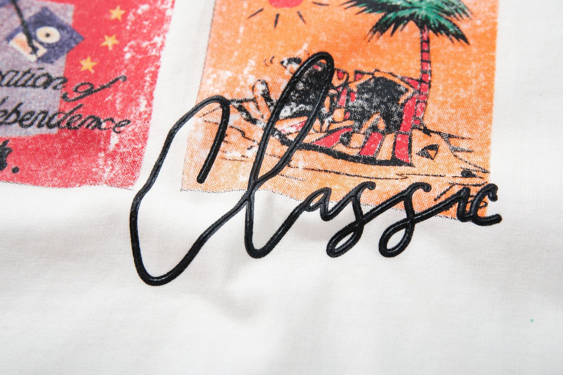 Retro-Collage-Longsleeve mit Grafik – Oversized Streetwear-Shirt