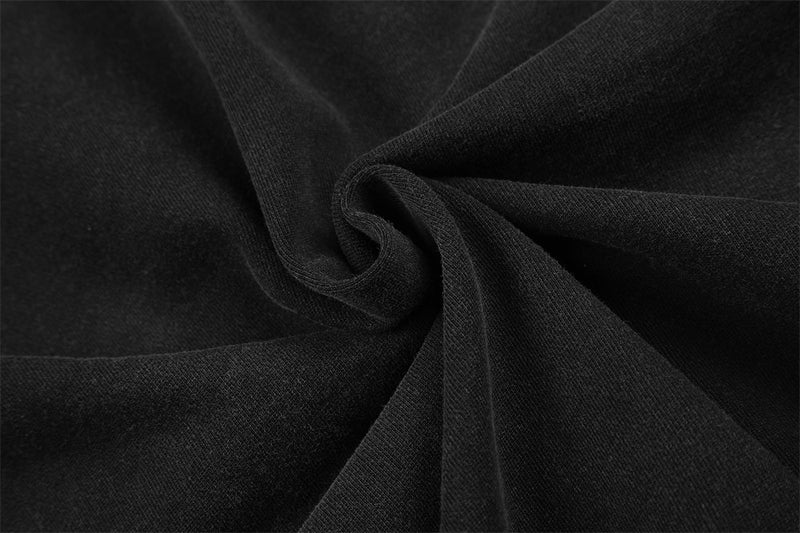 Close-up of black washed fleece fabric texture