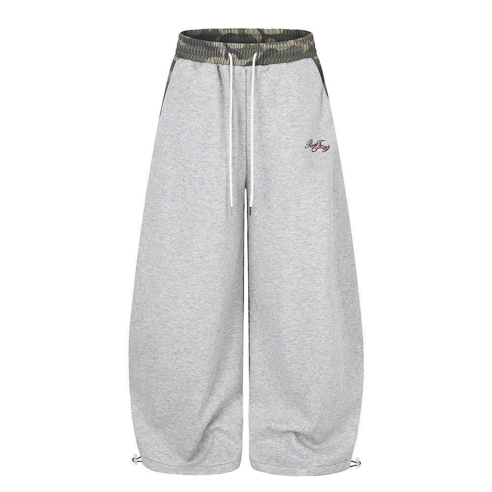 Pantalon de jogging camo à jambes larges – Jogger homme oversize streetwear hip-hop