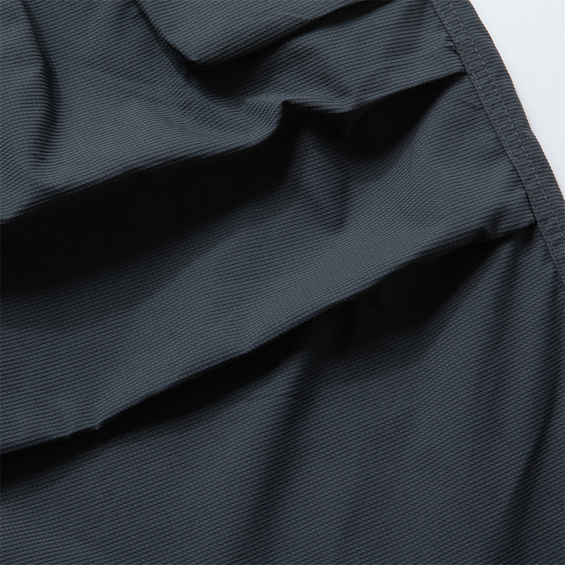 Wide-Leg Cargo Pants – Pleated Parachute Nylon, Relaxed Fit