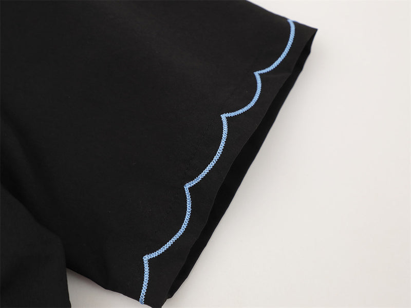 Abstract Greyhound Embroidered Short Sleeve Shirt – Oversized Casual Streetwear