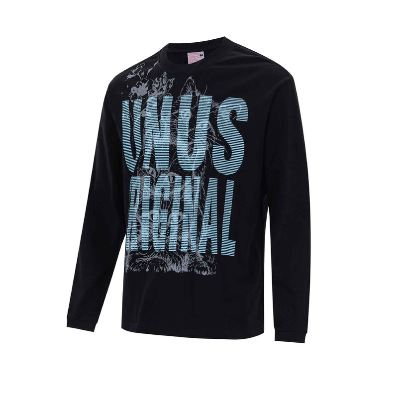 Tee-shirt graphique à manches longues – UNUS Original, imprimé chat, style streetwear