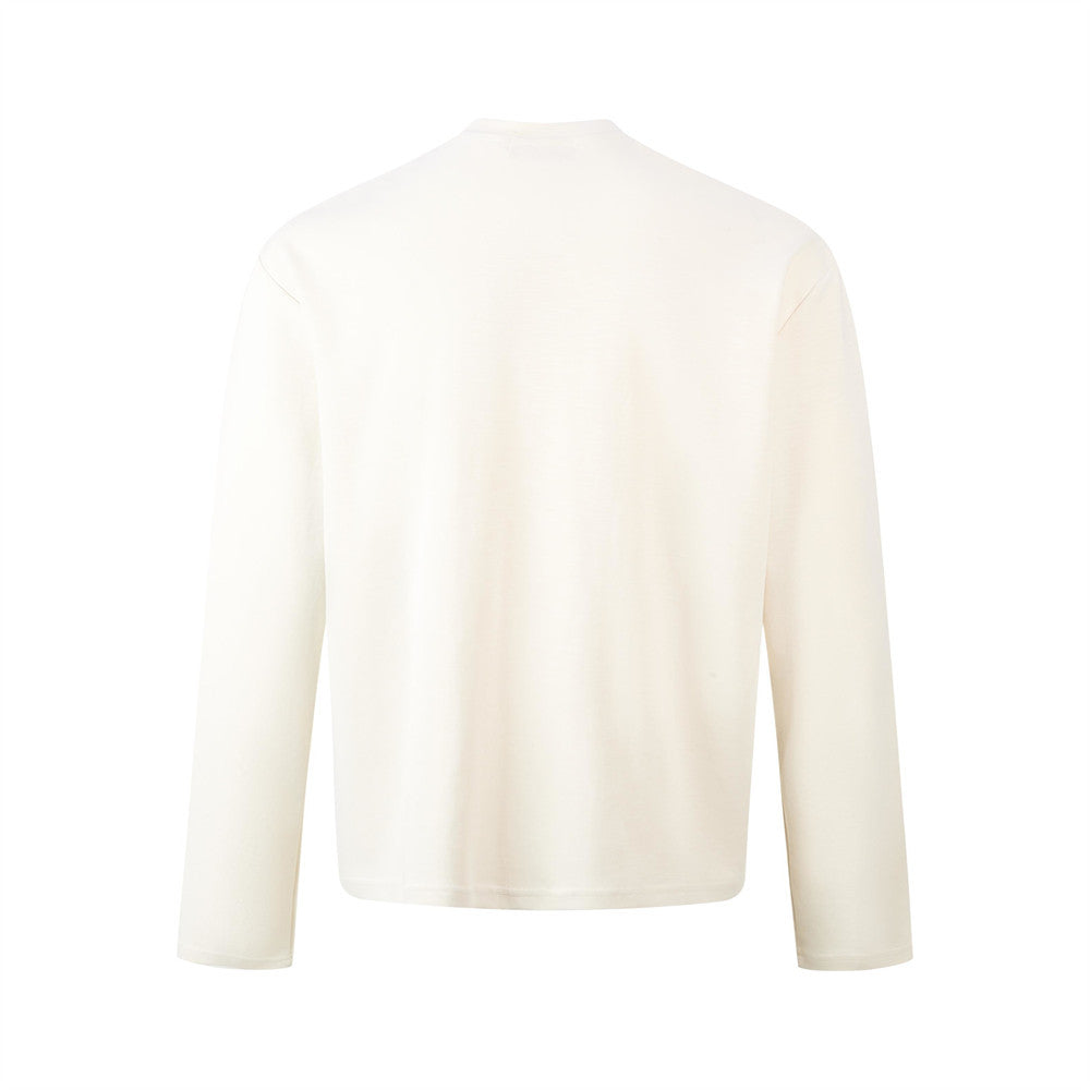 Men's Long Sleeve Henley Shirt – Relaxed Fit Button Placket